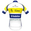 Cykeltøj + Cykelshorts 2023 Flanders Baloise Gul Blå Hvid